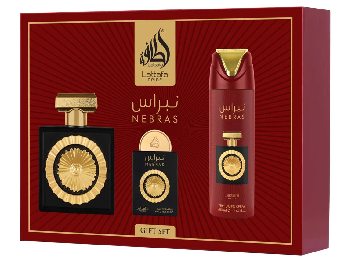 Pride Nebras Giftset Eau de Parfum 100ml + 20ml + Desodorizante -  Lattafa