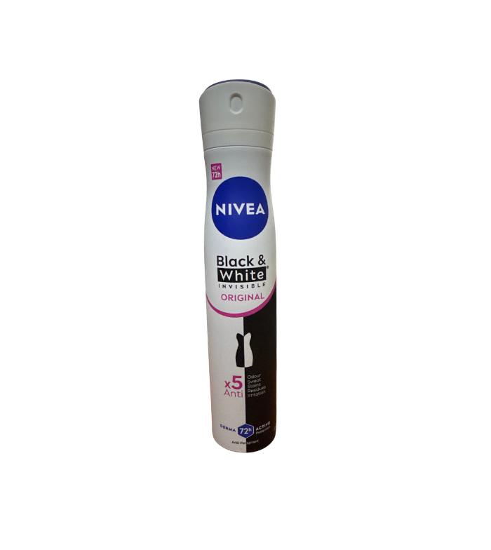 Desodorizante Spray Invisible Black &amp; White Original 200ml – Nivea