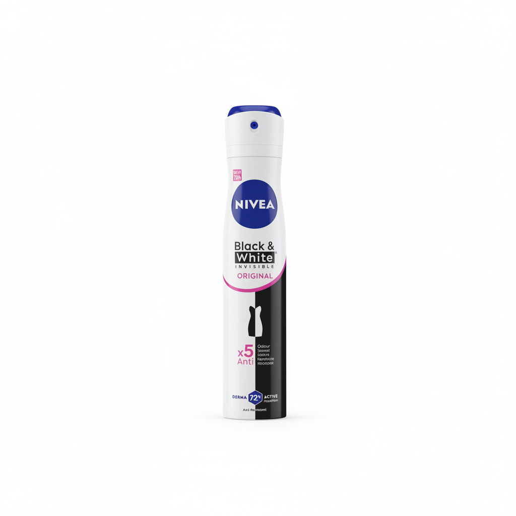 Nivea Invisible B&W 200ml centrado fundo branco
