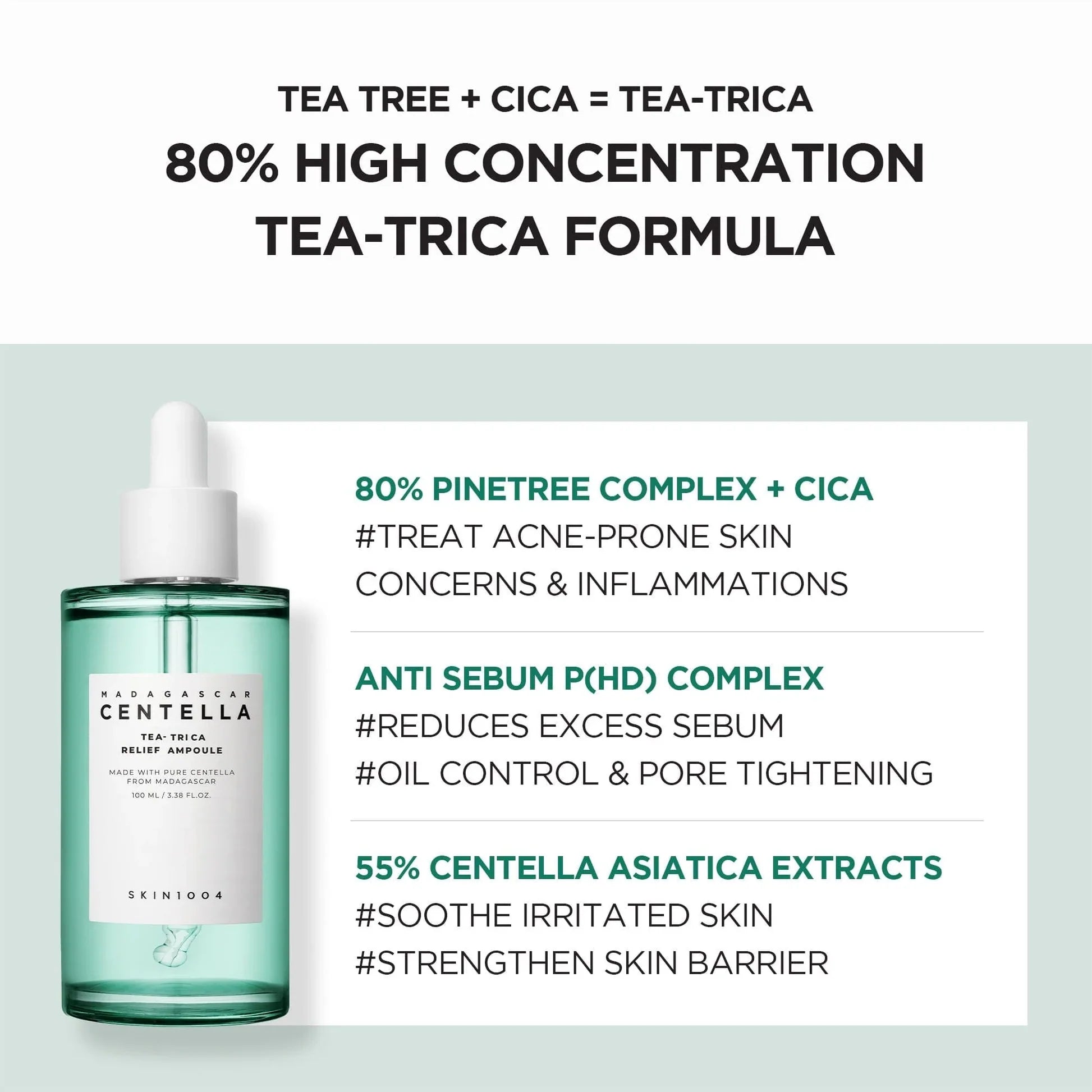 Skin1004 Madagascar Centella Tea-trica Relief Ampoule 100ml